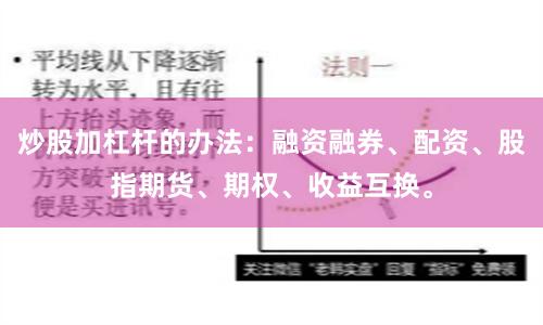 炒股加杠杆的办法：融资融券、配资、股指期货、期权、收益互换。